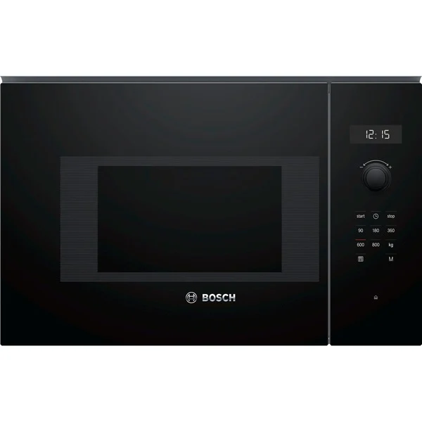 Bosch BFL524MB0 Serie 6 Einbau-Mikrowelle 20 L, 800 W, LED-Beleuchtung, 7 Automatikprogramme, schwarz