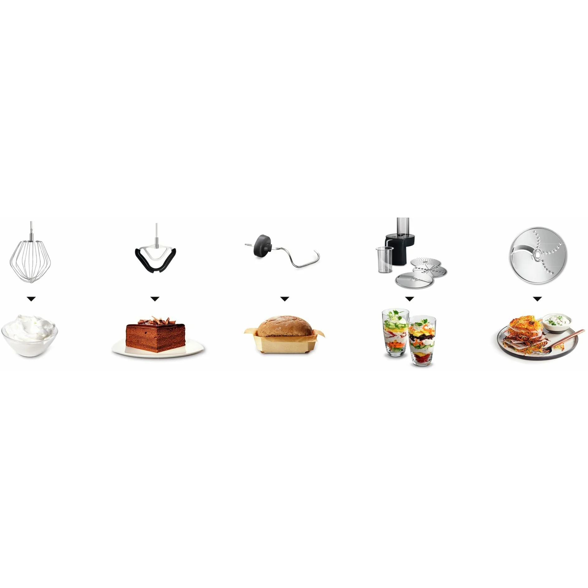 Bosch MUM59N26DE Küchenmaschine Serie 4 (1.000 Watt, 3,9 L Edelstahl-Rührschüssel, 7 Geschwindigkeiten, Schwarz/Edelstahl) – Profi Rühren, Kneten & Patisserie