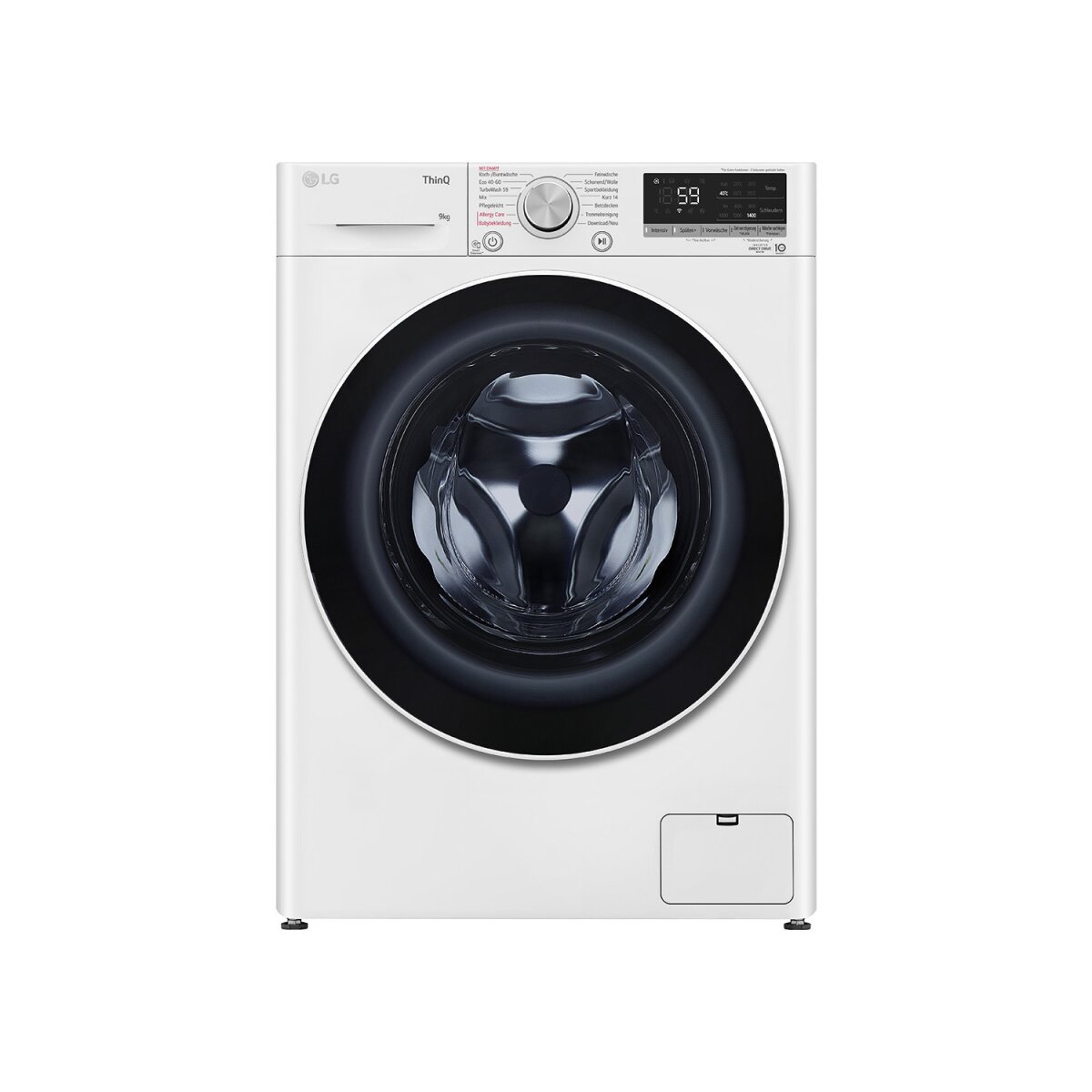 LG F4WV709P1E Waschmaschine 9 kg – AI DD, TurboWash 360°, Steam & Allergy Care, 6 Motion, Inverter Direct Drive, SmartThinQ – Extra leise, hygienisch & ultraschnell