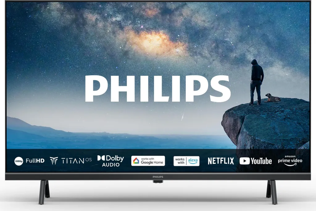 Philips 32PFS6109/12 – 32 Zoll Full HD LED Smart TV mit TITAN OS, Dolby Audio, Pixel Plus HD, Triple-Tuner, Sprachsteuerung (Alexa/Google), 3× HDMI, 2× USB, WLAN