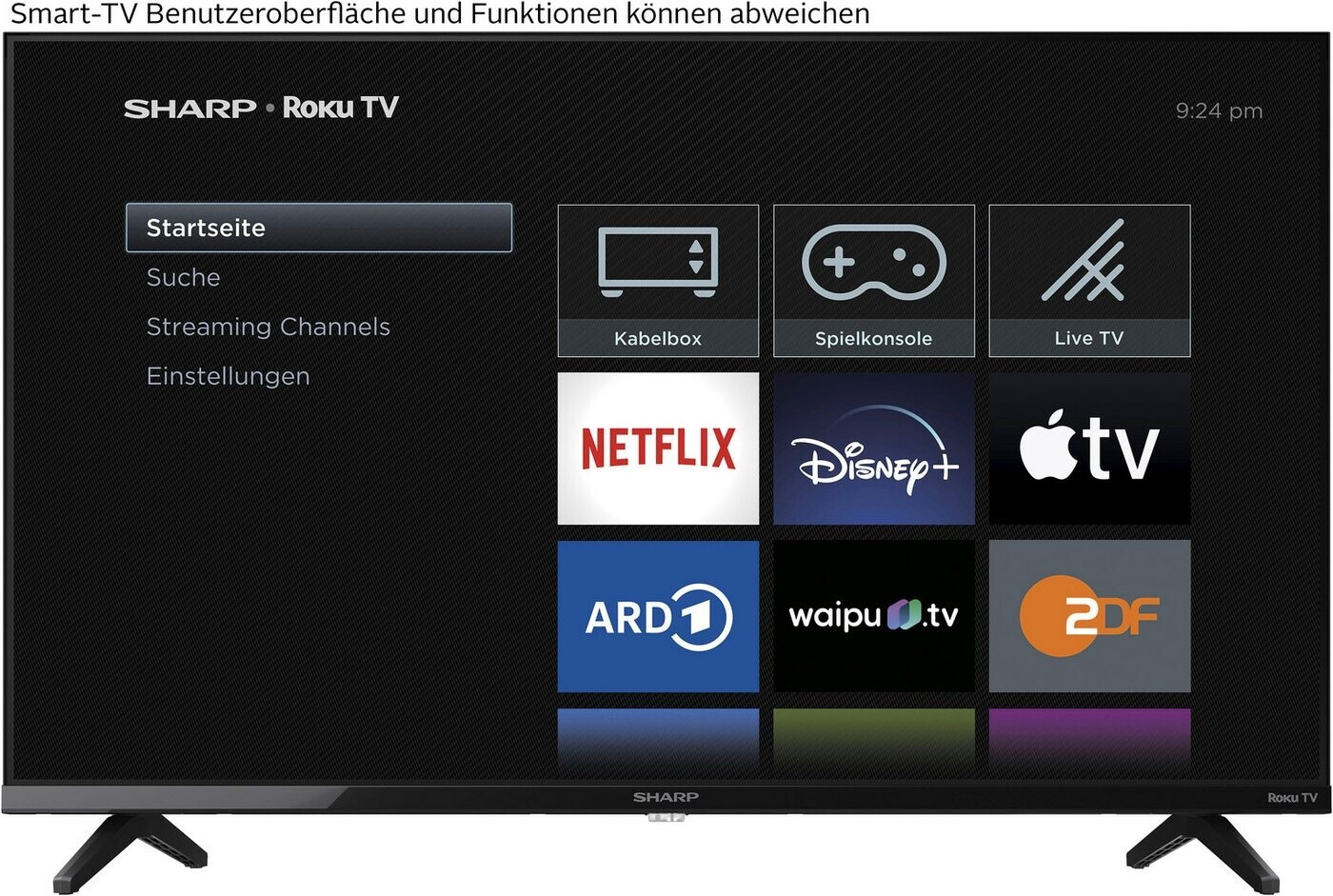 Sharp 40GD2225E 40 Zoll Full HD Roku Smart TV – HDR10, LED, Triple-Tuner, 3× HDMI, USB, HbbTV 2.0.2, AV1-Codec, energiesparend